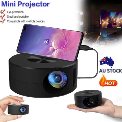 $15.59 • Buy Mini Projector LED 1080P HD Home Cinema Office Theater Movie Projector Portable
