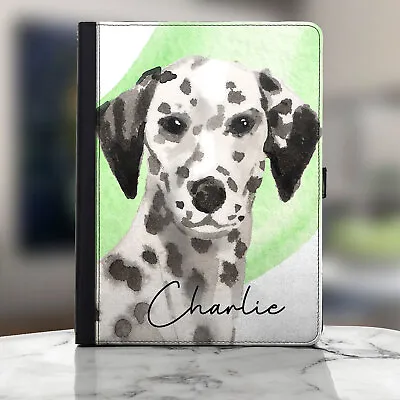 Personalised Initial Case For IPad 10/9/Pro/Mini Dalmation Dog PU Leather Cover • £24.99
