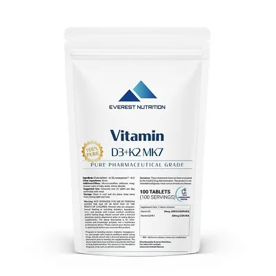 Vitamin D3+K2MK7 Tablets Hearth Health Immune Support Anti Osteoporosis • $31.23
