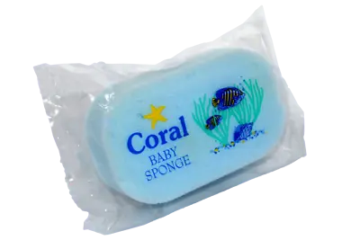 3 X Coral Baby Sponge - Bathing Cleaning - Soft And Gentle. • £2.99