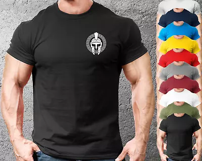 Spartan Pattern LB Gym T Shirt Mens Gym Clothing Training Top Bodybuilding  • £8.99