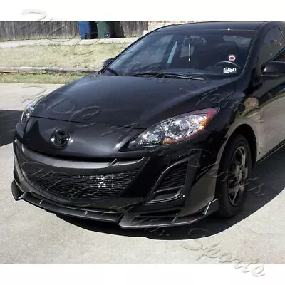 For 10-13 Mazda 3 MS-Style Painted Black Front Bumper Body Splitter Spoiler Lip • $64.99