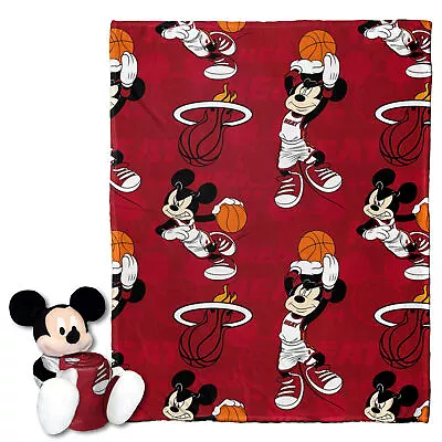 Northwest NBA Miami Heat Mickey Mouse Hugger Pillow & Throw Blanket Set • $39.99