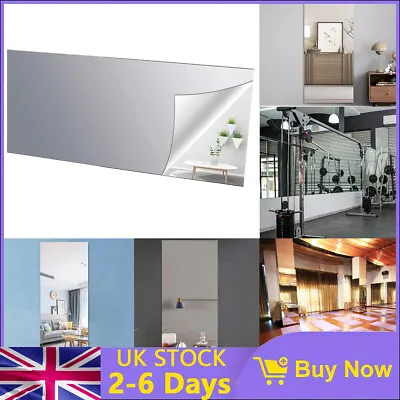 60*120cm Acrylic Mirror Glass Sheet For Gyms Dance Room 2mm Thickness Home Decor • £26.59