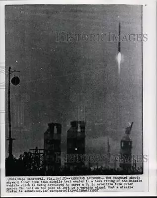 1957 Press Photo Vanguard Missile Test Fire Launched At Cape Canaveral Fla • $19.99