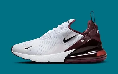 Nike AIR MAX 270 White Night Maroon Red Black Men's Shoes Multi Size FN6858 681 • $124.97