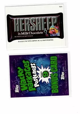 2013 Topps Wacky Packages Series 9 Hersheep Chocolate Postcard Bonus TS19 • $34.99