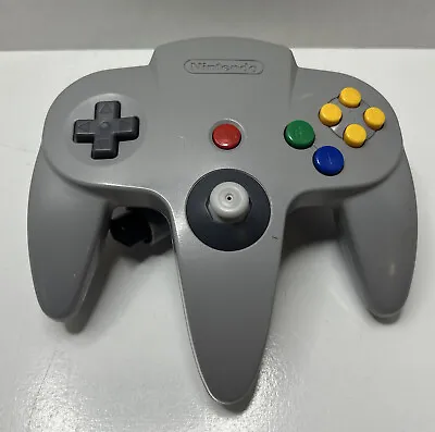 Nintendo N64 (NUS-005) Controller OEM Authentic Grey With New 3rd Party Joystick • $18