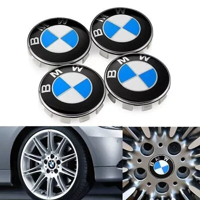 4PCS 68mm Wheel Center Hub Caps Logo Badge Emble For BMW X1X3X5X6 Series 1-3-5-7 • $6.99