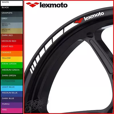 LEXMOTO Wheel Rim Stickers Decals - 20 Colours Available - Venom Milano Lxr 125 • £9.98