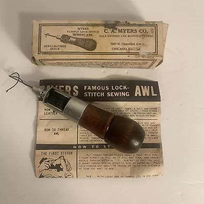 Vintage C.A. Meyers Co. Lock Stitch Sewing Awl Wrench 1 Needle EUC • $7