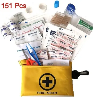 151 Pcs First Aid Kit Medical Emergency Trauma Military Survival Travel Portable • $11.98