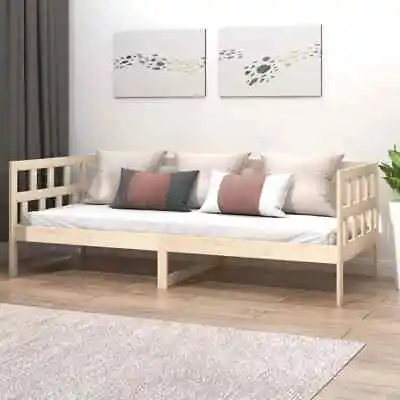 Day Bed Solid Wood Pine 90x200 Cm Wooden Guest Sofa Daybed Couch VidaXL • £88.99