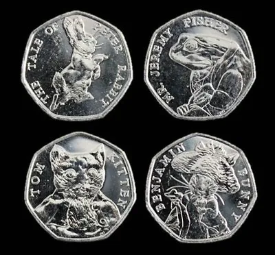 Beatrix Potter 50p - 2017 Uncirculated Fifty Pence Coins Full Set Album • £2.49