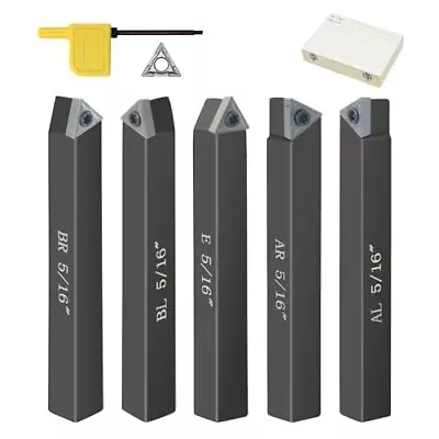 Metal Lathe Cutting Tools5 Sets Of 5/16  Carbide Metal Cutting Tool Bits KitI... • $39.56