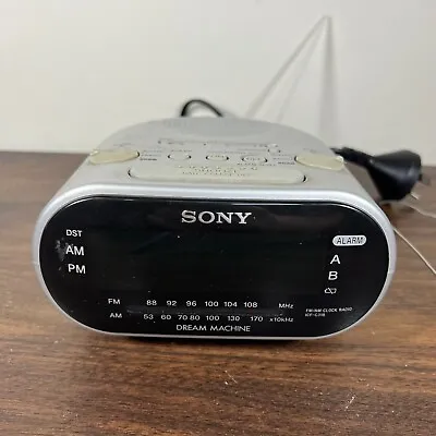 $36 • Buy Sony ICF-C318 Dream Machine AM FM Alarm Clock Radio Auto Time Set Grey