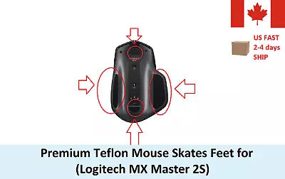 Premium Teflon Mouse Feet Skates For Logitech MX Master 2S - DIY 3M Ship Fast • $6.99