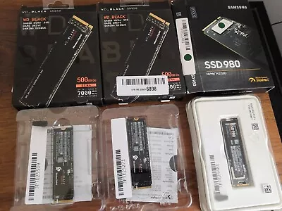 £0.99 • Buy 3x WD SN850 / Samsung SSD 980 500GB PCIe M.2 (2280) NVMe EVO Plus 3500MB/s