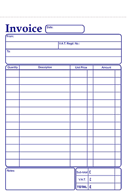 Invoice Receipt Book A5 Duplicate Without Number Carbonless NCR Paper  • £4.96