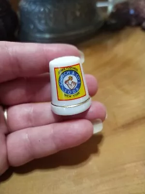 Vintage Arm & Hammer Baking Soda Advertising Ceramic Thimble. Church And Co. • $14.99