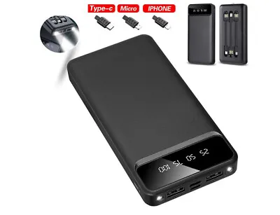 900000mah Mobile Power Bank Mobile Phone Backup Battery Convenient Charging UK • £10.88