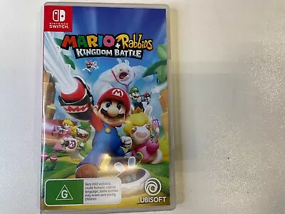 Mario + Rabbids: Kingdom Battle (Nintendo Switch 2017) Game Card In Box. G. • $30