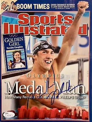 Michael Phelps Signed (Medal Man) Sports Illustrated SI Magazine JSA • $624.99