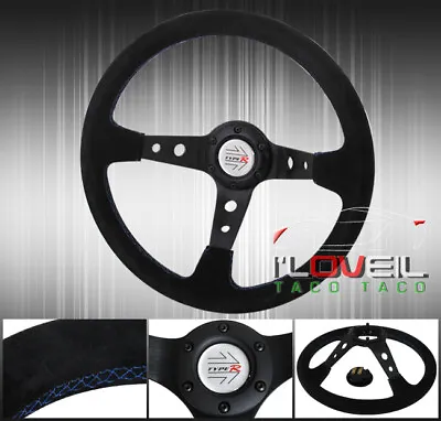 $47.99 • Buy Deep Dish Track Driftiroad Tuning Sport Steering Wheel R Horn Button Badge