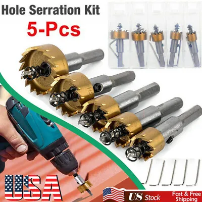 5PCS Hole Saw Tooth Kit HSS Drill Bit Set Cutting Tools For Metal Wood Alloy • $11.99