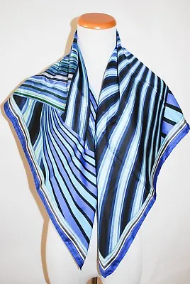 Authentic Missoni Italy Zig-zag Silk Geometric Blue Signature Scarf • $119.99