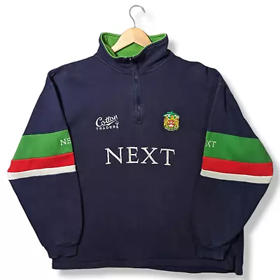 Vintage LEICESTER TIGERS Rugby Sweatshirt Men's Large Cotton Traders 1997-1998 • £129.99