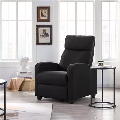  Fabric Recliner With Pocket Spring Living Room Bedroom Home Theater Black • $129.99