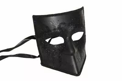 Masquerade Mask For Men Male Venetian Style Mask With Black Sparkles • $19.45