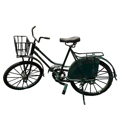 Vintage Mini Hand Crafted Metal Bicycle With Basket 15” Model. • $27.99