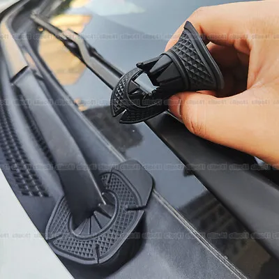 2Pcs Auto Car Silicone Windshield Wiper Hole Protector Cover Accessories  Black • $5.49