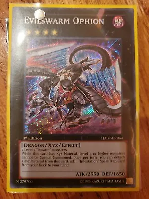 Evilswarm Ophion - HA07-EN064 - Secret Rare NM Hidden Arsenal 7 Yugioh • $3.20