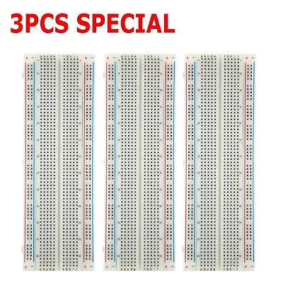 3X MB-102 830 Point Prototype PCB Solderless Breadboards Protoboards 3Pcs US • $7.99