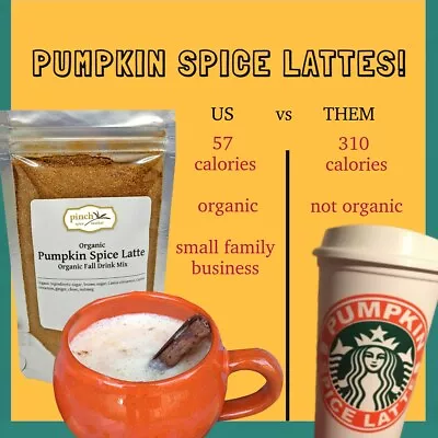 $15.99 • Buy Organic Pumpkin Spice Latte Mix | Just Add Coffee & Milk!