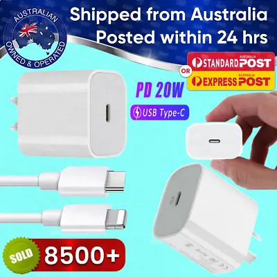 $9.99 • Buy 20W USB Type-C Wall Adapter PD Power Fast Charger For IPhone 14 13 12 Pro IPad