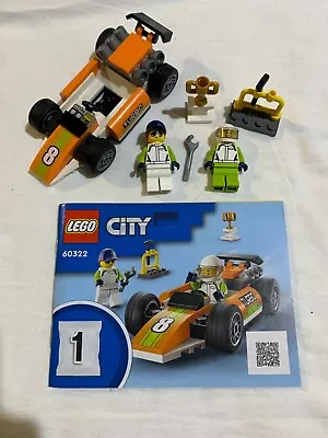 LEGO City Great Vehicles Race Set 60322 Race Car 100% COMPLETE Podium Trophy • $15