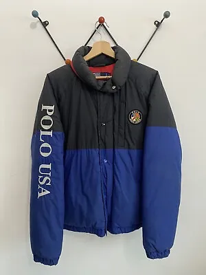 Ralph Lauren 1992 Polo Usa Cookie Down Jacket Stadium Polo Sport • £160