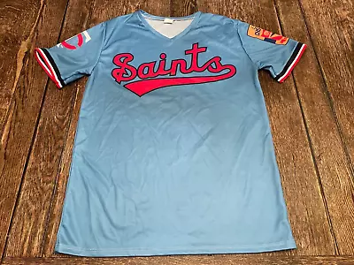 Saint Paul SAINTS Adult XL Blue Minnesota Twins Minor League SGA Baseball Jersey • $30