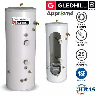 Gledhill Stainless Lite Plus Solar 210i Direct PLUDR210S - SOL210D • £866.96