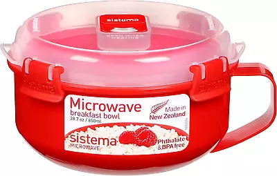 Sistema Microwave Breakfast Bowl | Round Microwave Container With Lid & Steam | • £7.69