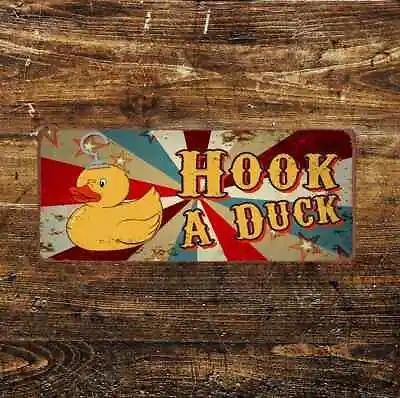 £3.99 • Buy HOOK A DUCK Fairground Game  Metal Wall Sign