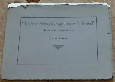 Portfolio Of 10 Original Photogravures Titled  Here Shakespeare Lived  1897-1899 • $39.50