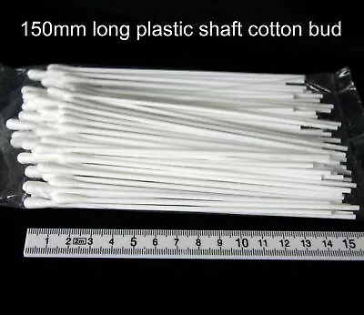 Salon Extra Long Cotton Buds Hollow Shaft Applicators 150mm 100 Swabs Cleaning • £11.33