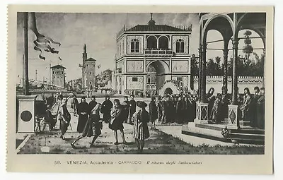 Carpaccio - Il Ritorno Degli Ambasciatori - Venice Accademia - Art Postcard • £2.49