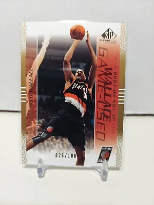 2003 SP Game Used #74 Rasheed Wallace - Portland Trail Blazers Gold /100 Rare • $169