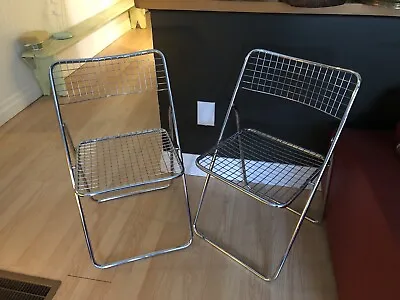 IKEA VINTAGE TED NET Niels Gammelgaard Wire Chair Chrome Vguc  • $137.41